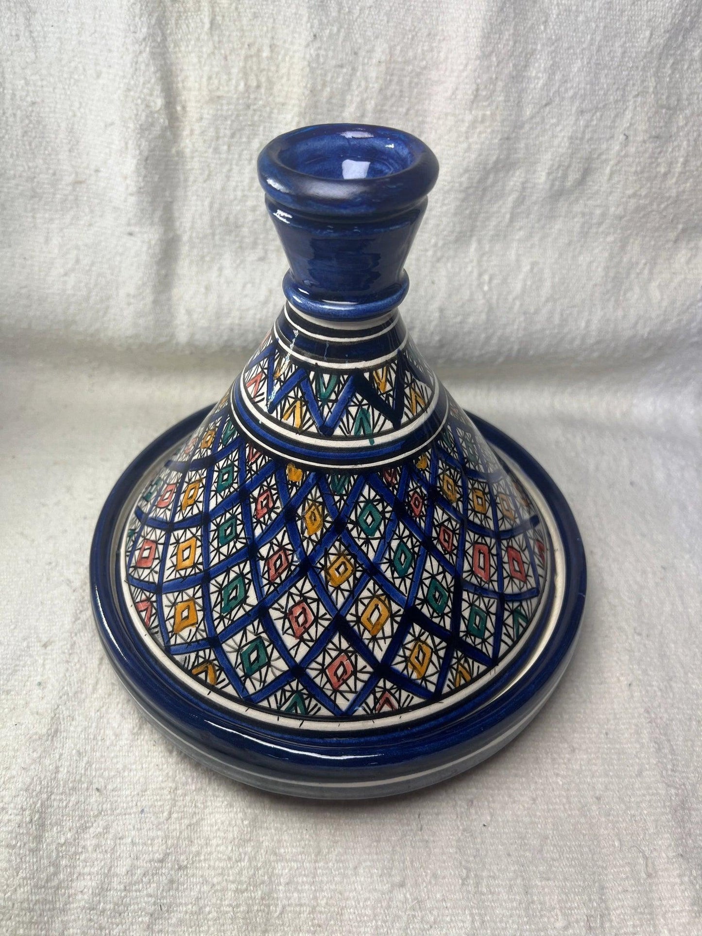 Moroccan Artistry: Handmade Serving Tagine Plate with Lid - Amazighrose