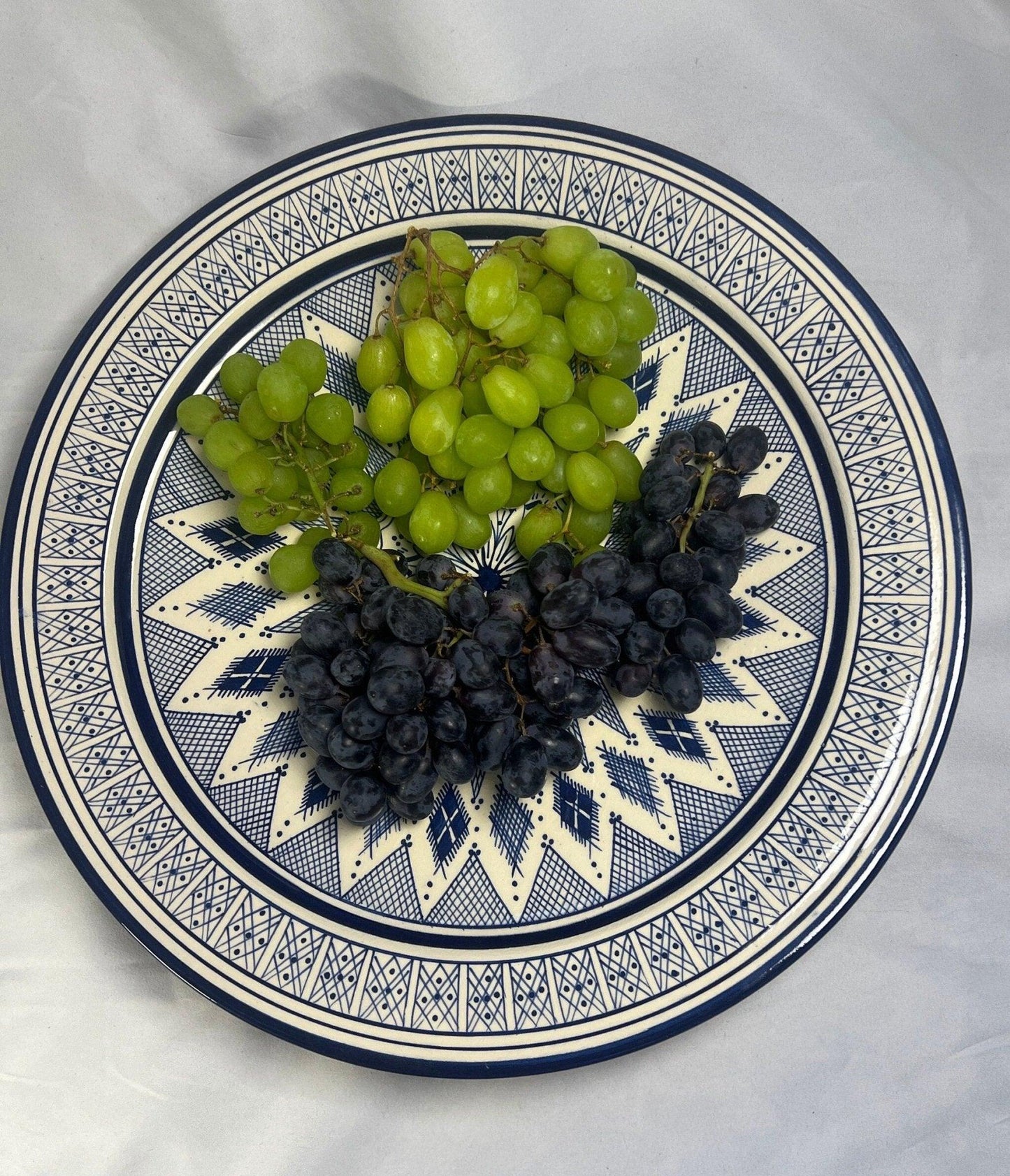 Ceramic Plate, Serving Plate, Wall Decor, Wall Hanging Plate 41cm *41cm*13cm, - Amazighrose