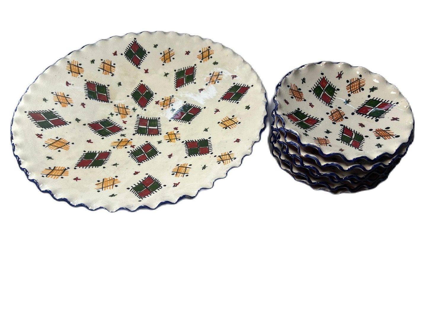 Amazighrose Hand-Painted Berber Plate set - Amazighrose