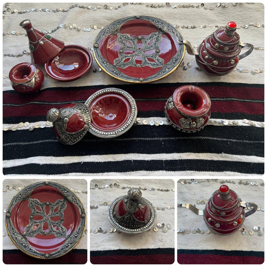Marrakech Magic: Handcrafted Ceramic Gift Set 6pcs - Amazighrose