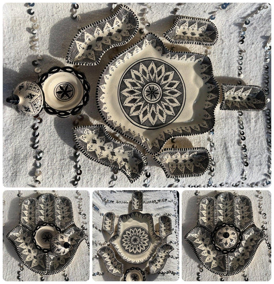 Amazighrose Khmissa Tapas-Set: Black Fessi-Style - Amazighrose