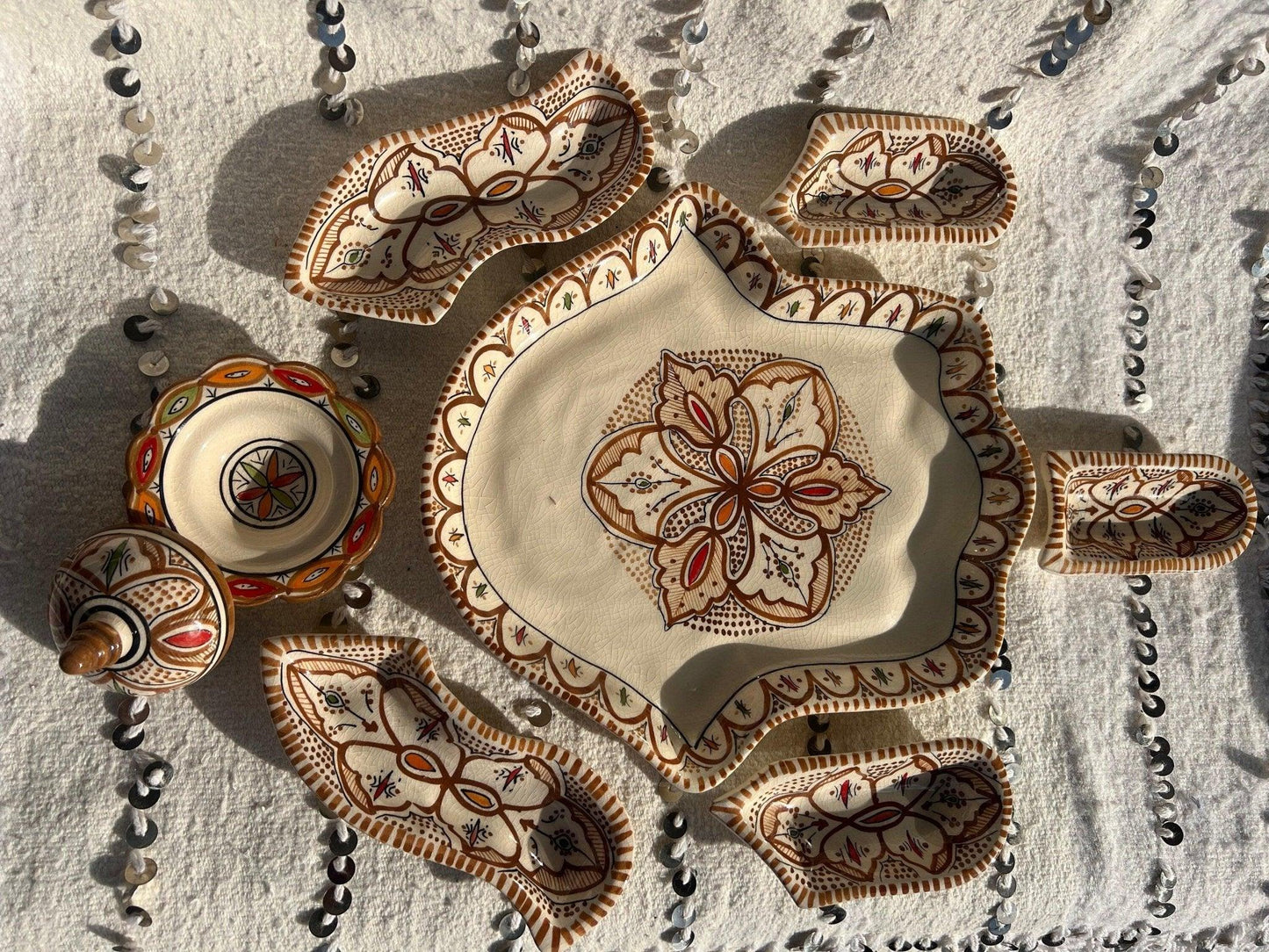 Amazighrose Khmissa Tapas-Set: Brown Henna-Style - Amazighrose