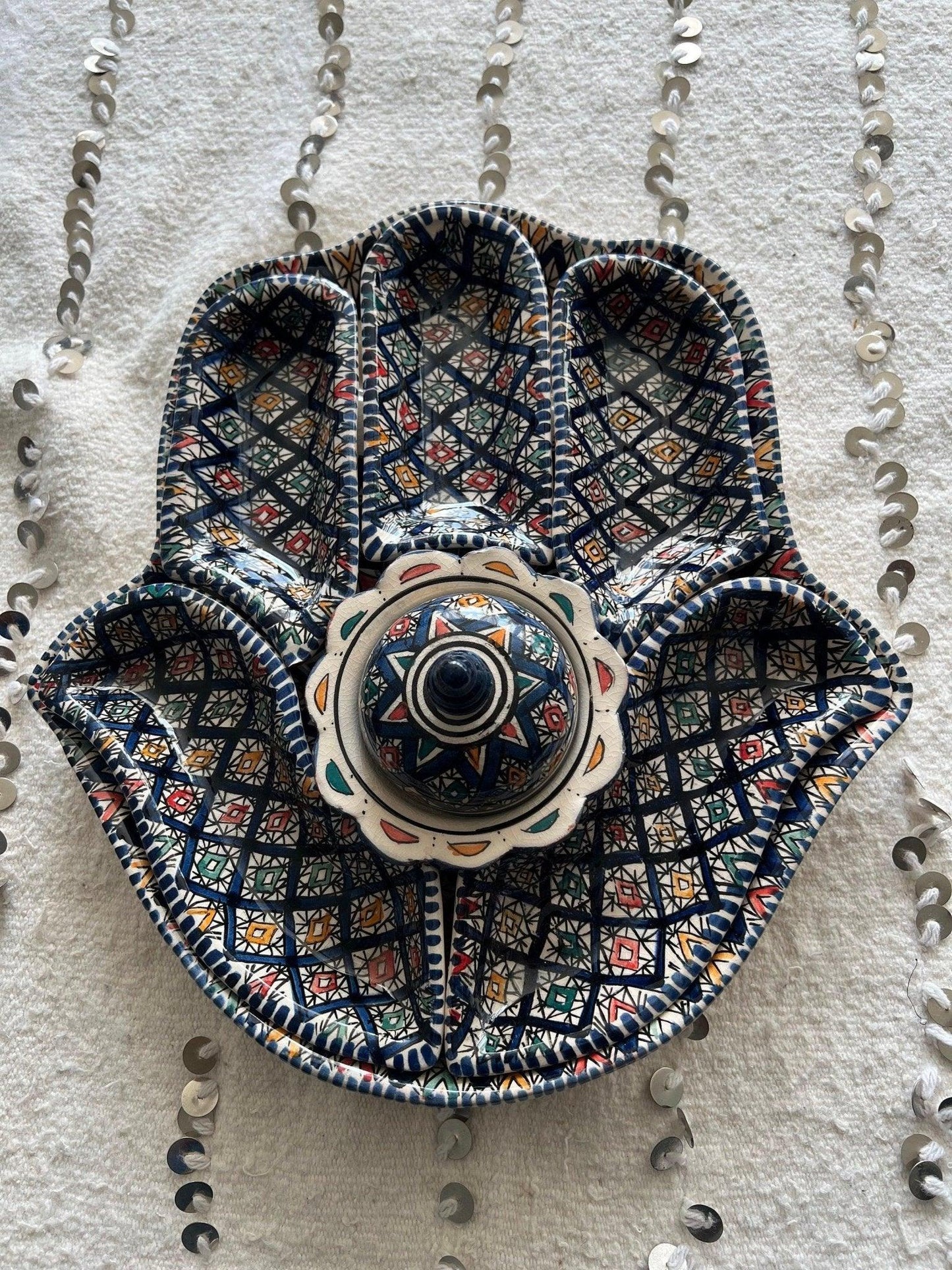 Amazighrose Khmissa Tapas-Set: Darkblue Asfi-Style - Amazighrose
