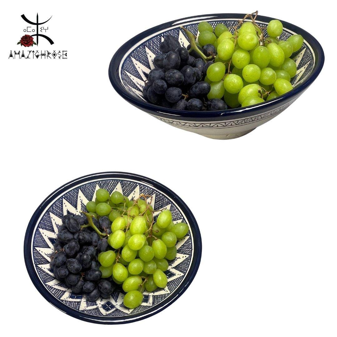 Moroccan Handmade Ceramic Plate 41cm *41cm*13cm with Bowl 25cm *25cm - Amazighrose
