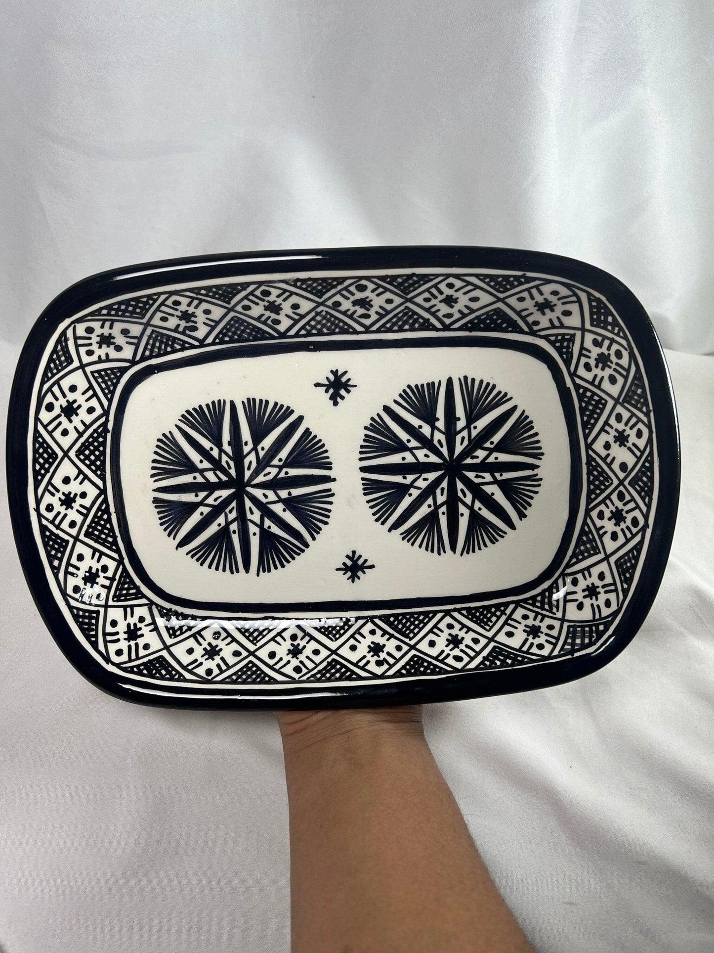 Amazighrose Serving set Fes-style dark blue 4pcs - Amazighrose