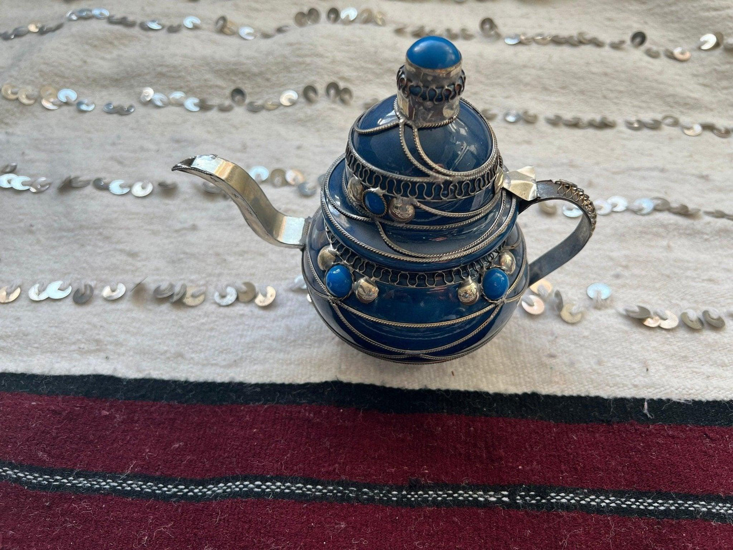 Amazighrose Handmade Teapot decoration Blue - Amazighrose