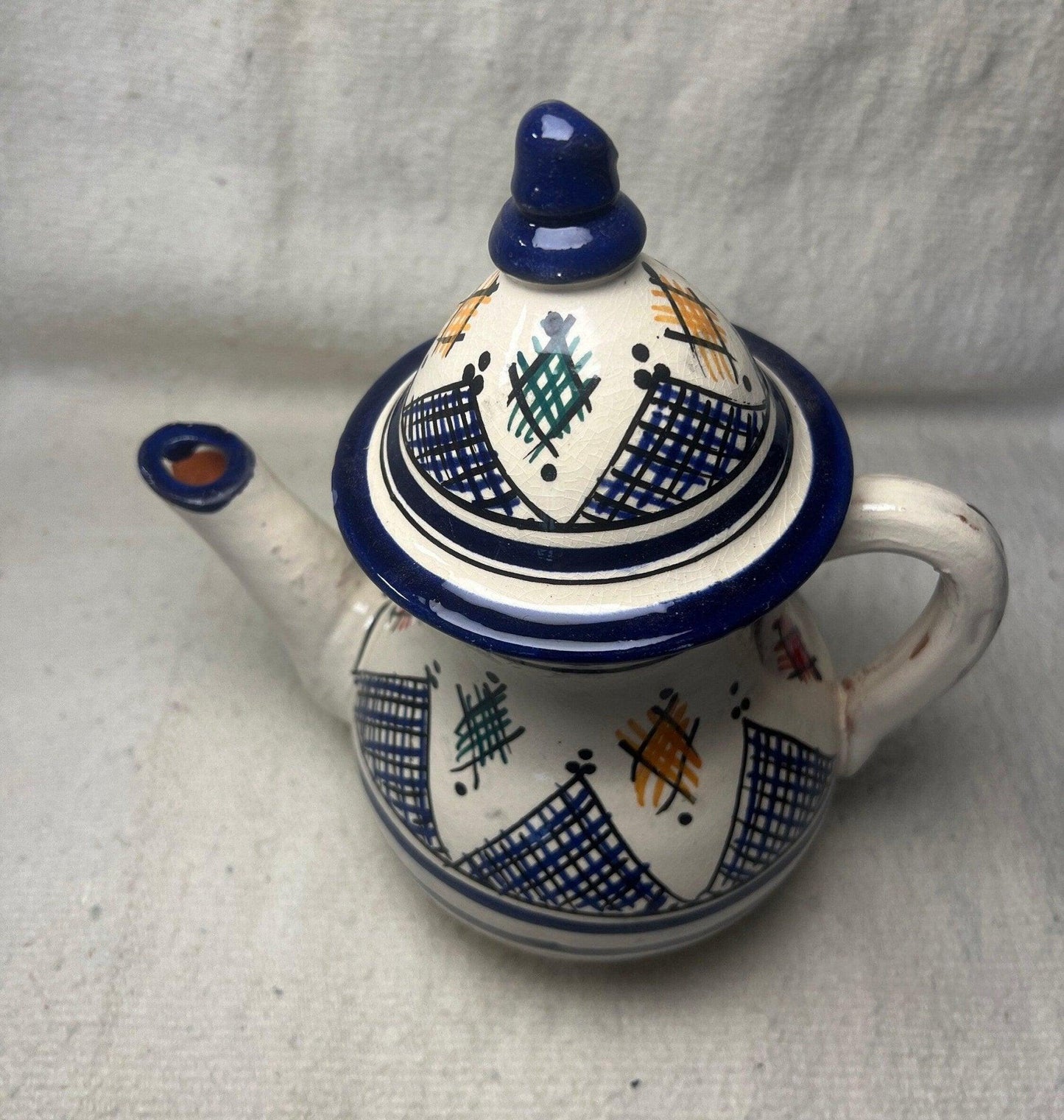 Tea-set with Carafe Dark blue Fes-style - Amazighrose