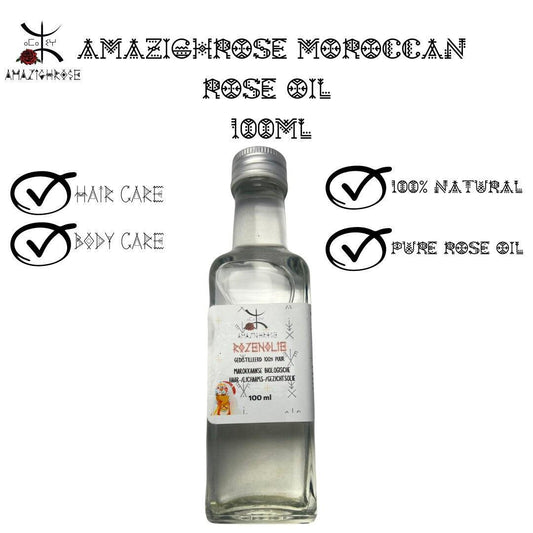 Amazighrose Berber Rose Oil Organic & Natural Oil for skin, hair care - Amazighrose