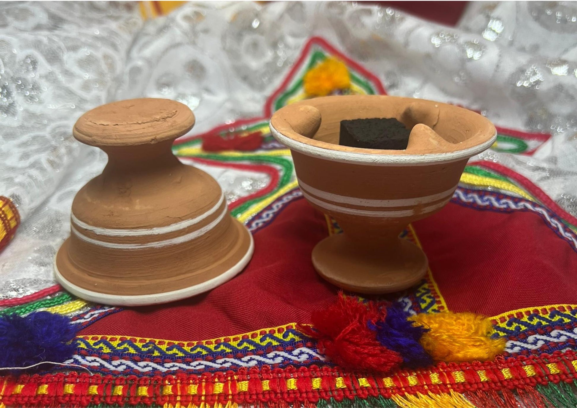 Moroccan Clay Bakhour Burner – Traditional Incense Holder, Incense burner, Bakhour, - Amazighrose