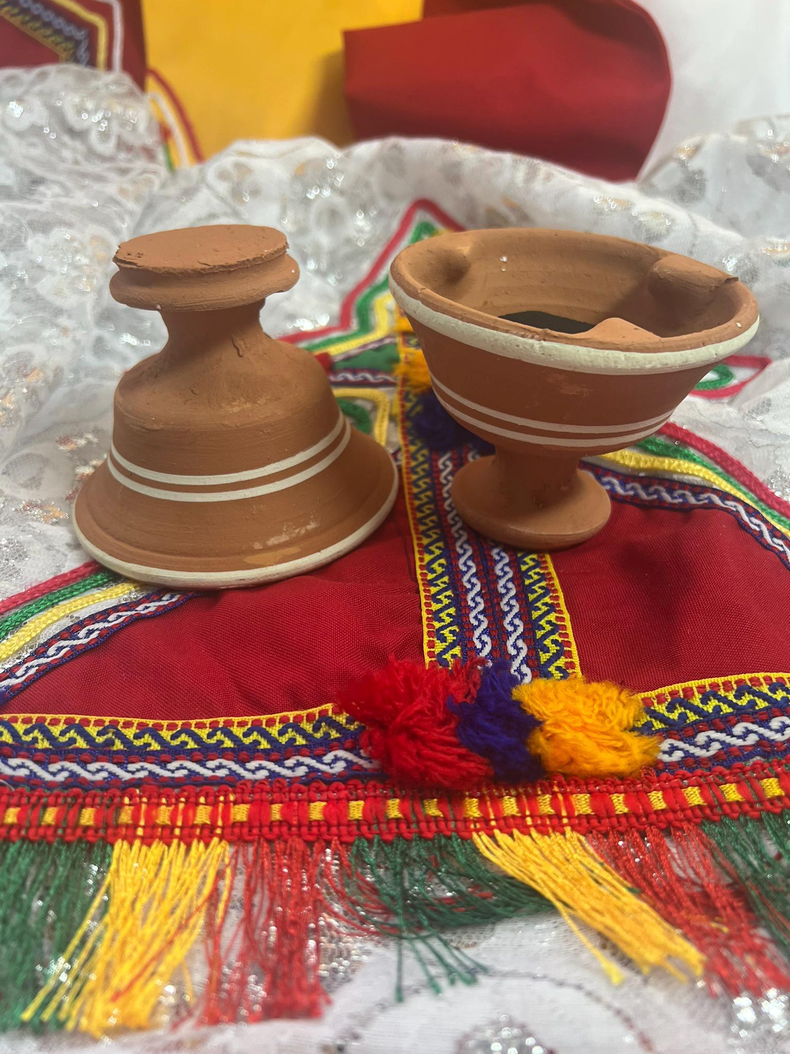 Moroccan Clay Bakhour Burner – Traditional Incense Holder, Incense burner, Bakhour, - Amazighrose