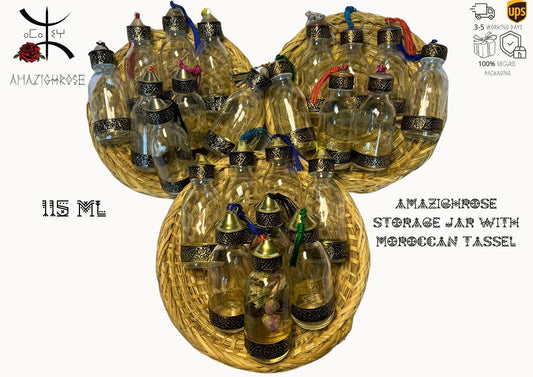 Amazighrose Marrakech Jar with Tassel - Amazighrose