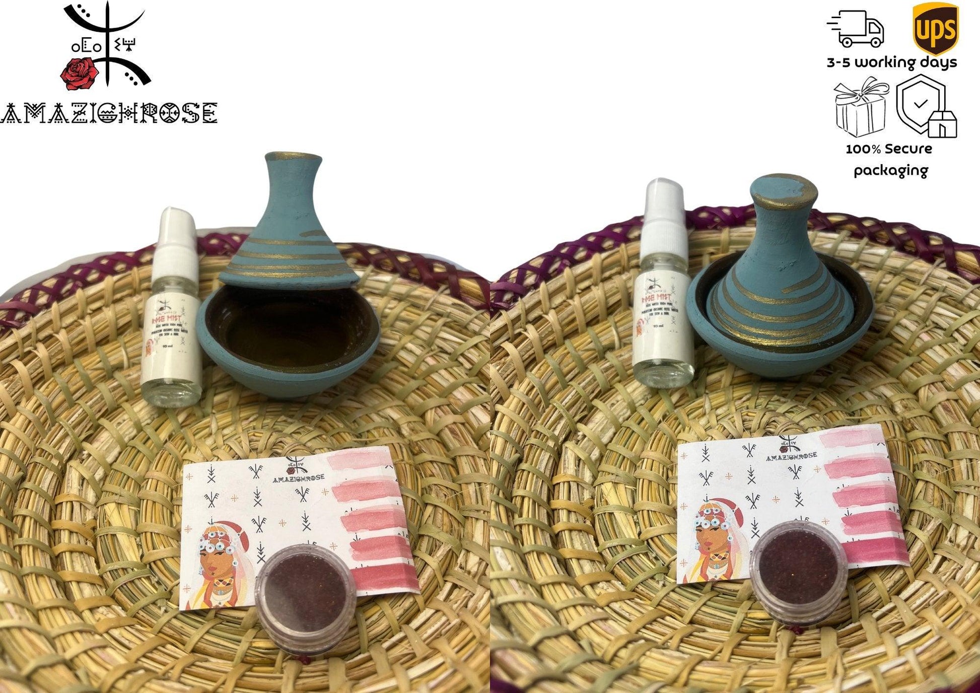 Amazighrose Moroccan Clay Pot Lip Stain, Lip and Cheek Stain, - Amazighrose