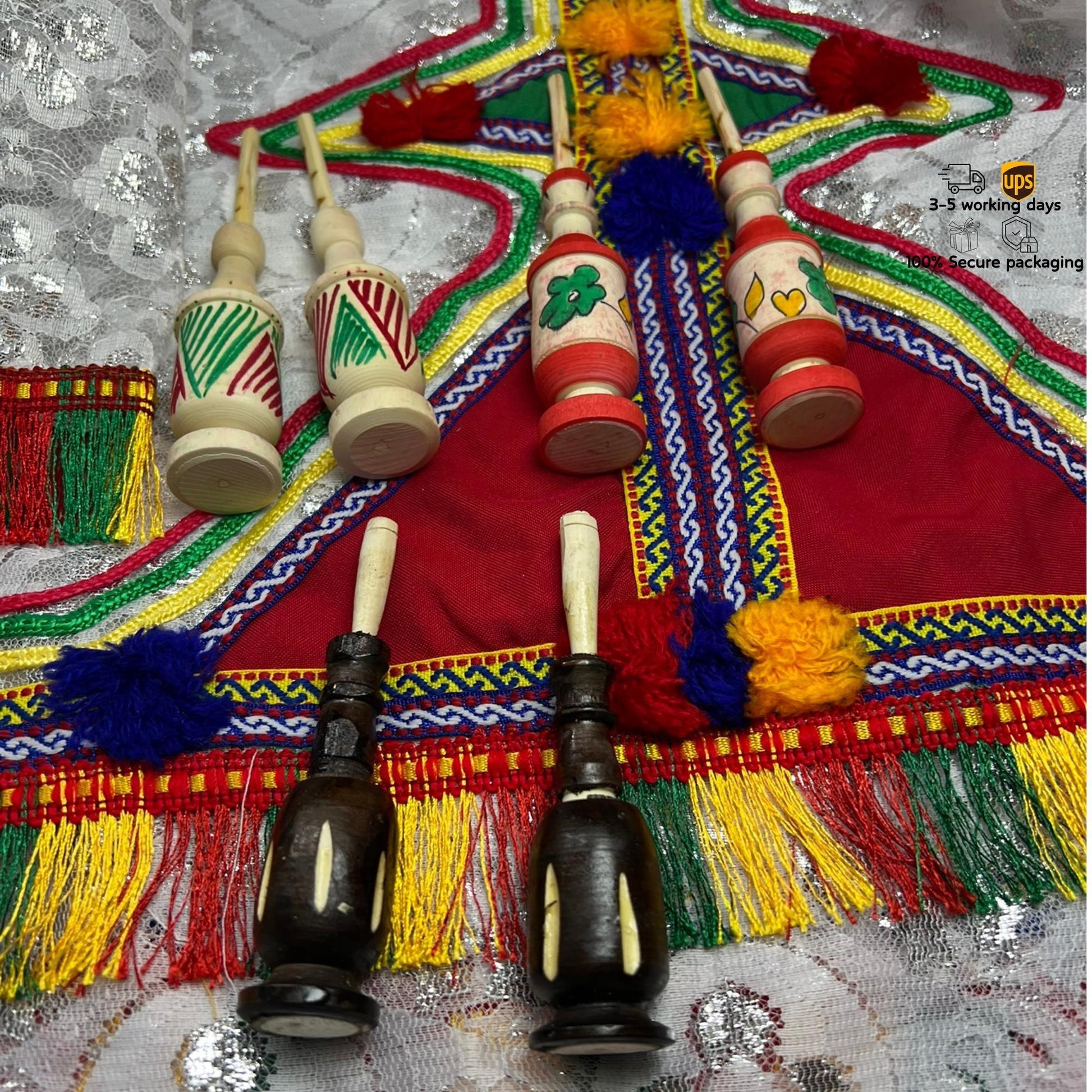 Handcrafted Wooden Eyeliner Holder - Hand-Painted in 3 Stunning Colors – - Amazighrose