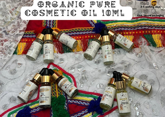 Natural Oils: Rose, Argan, Rosemary & Coffee - Pure Cosmetic Oil for Body, Face And Hair 10 ML Sampl - Amazighrose