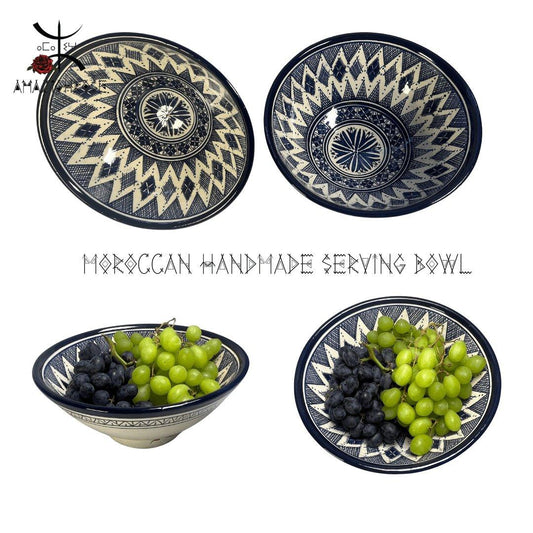 Amazighrose hand-painted Salade/Fruit Bowl - Amazighrose