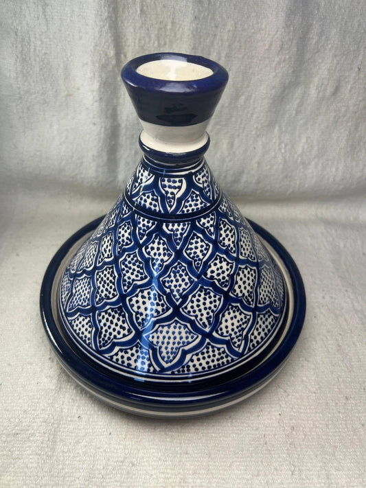 Moroccan Artistry: Handmade Serving Tagine Plate with Lid - Amazighrose