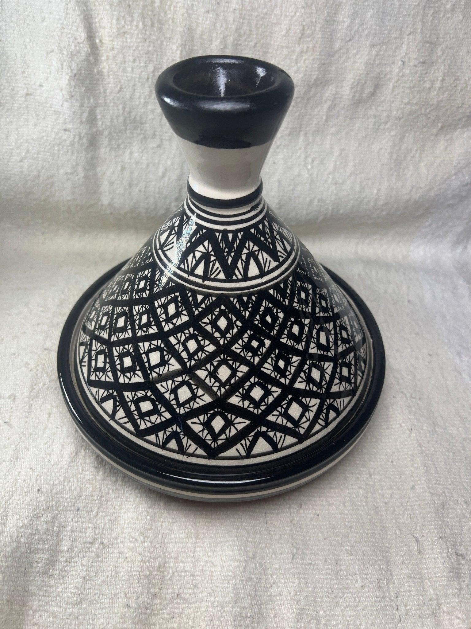 Moroccan Artistry: Handmade Serving Tagine Plate with Lid - Amazighrose