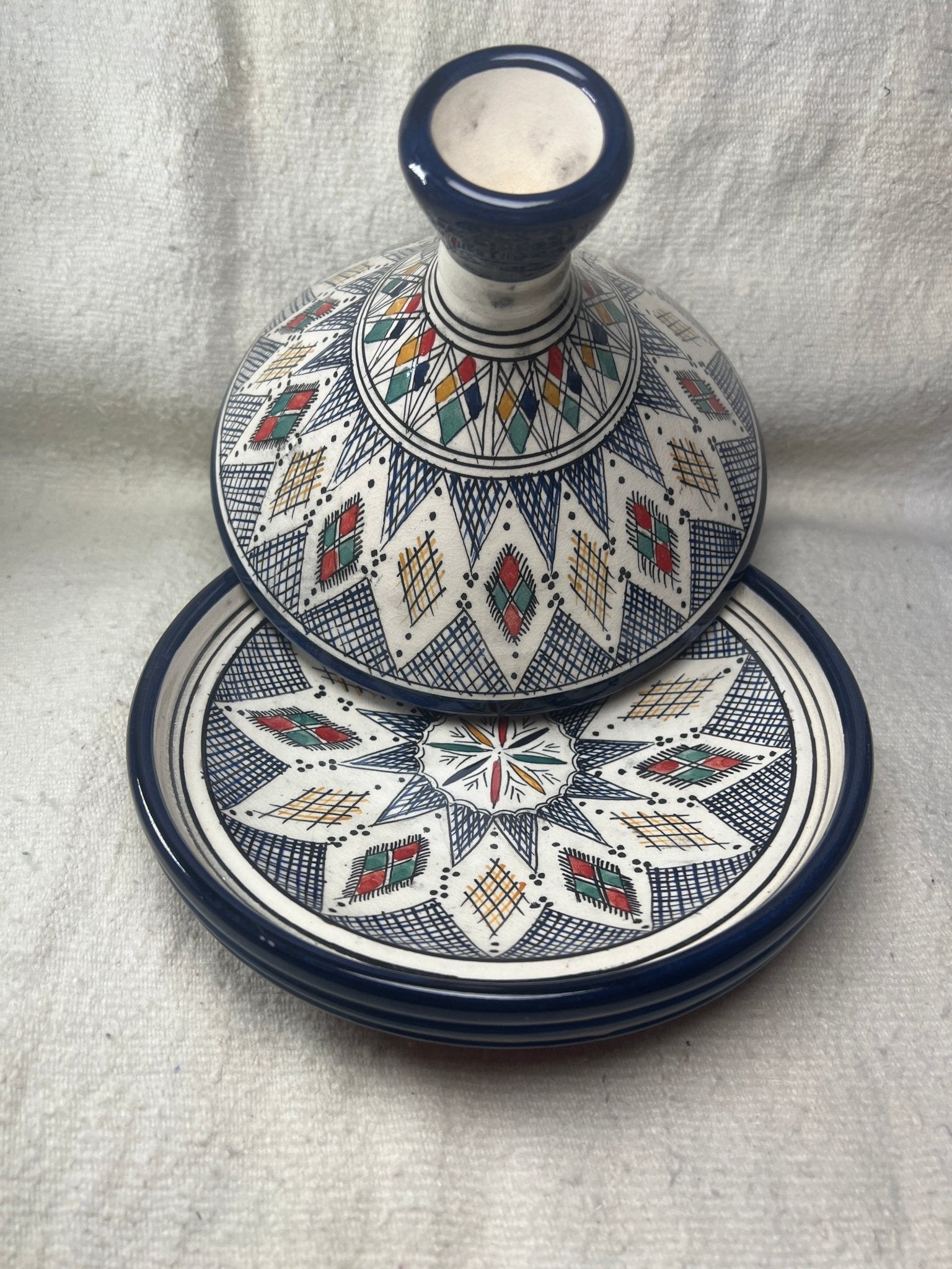 Amazighrose handmade ceramic tagine-serving table - Amazighrose
