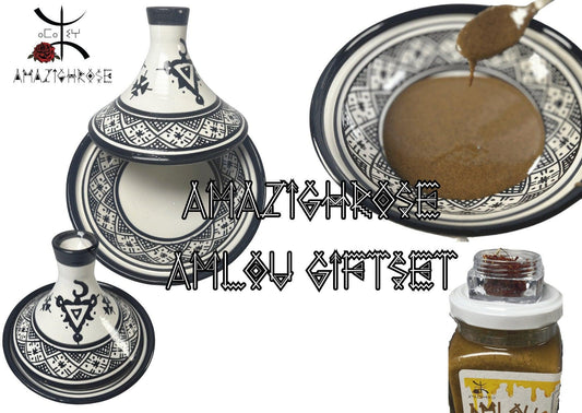 Amazighrose Organic Amlou Giftset - with Saffron - Amazighrose