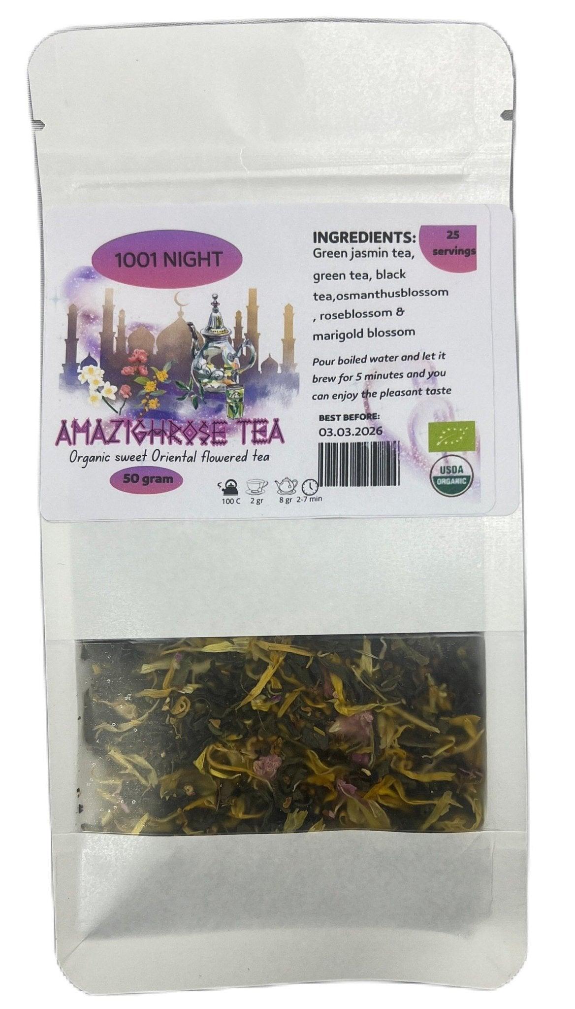 Amazighrose Organic 1001 Night Tea blend - Amazighrose