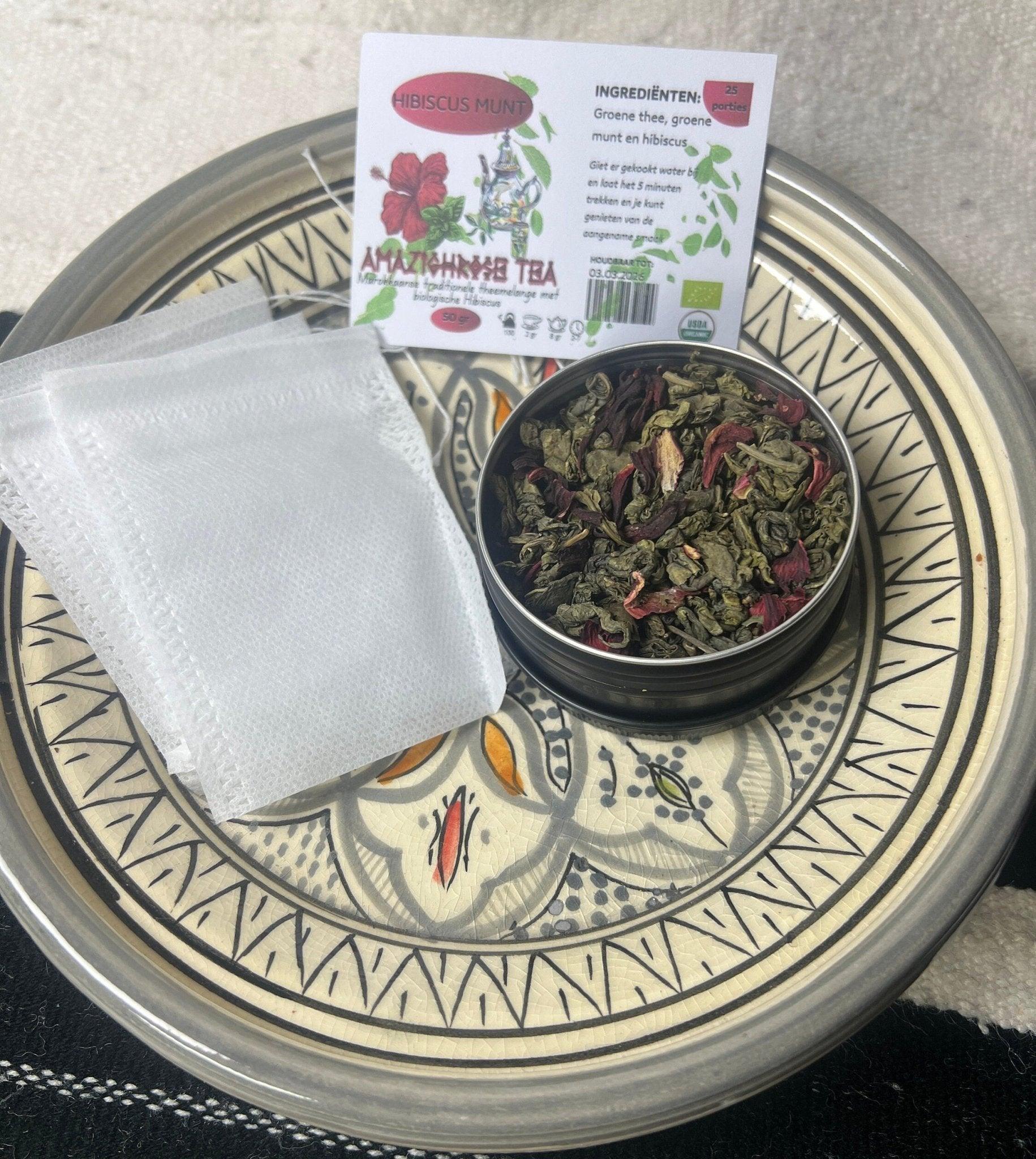 Amazighrose Organic Hibiscus Mint Tea - Amazighrose