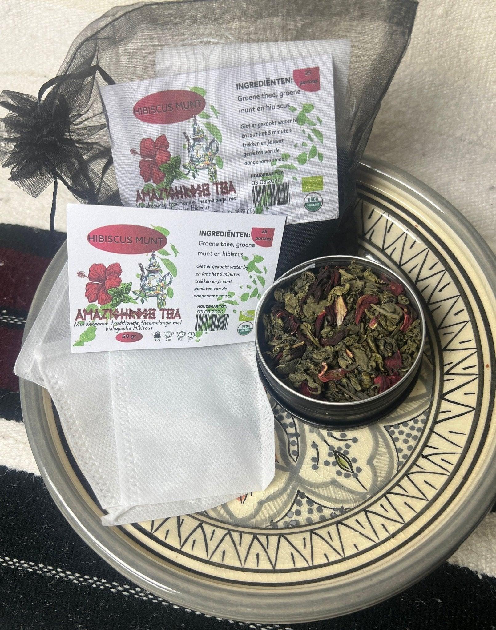 Amazighrose Organic Hibiscus Mint Tea - Amazighrose