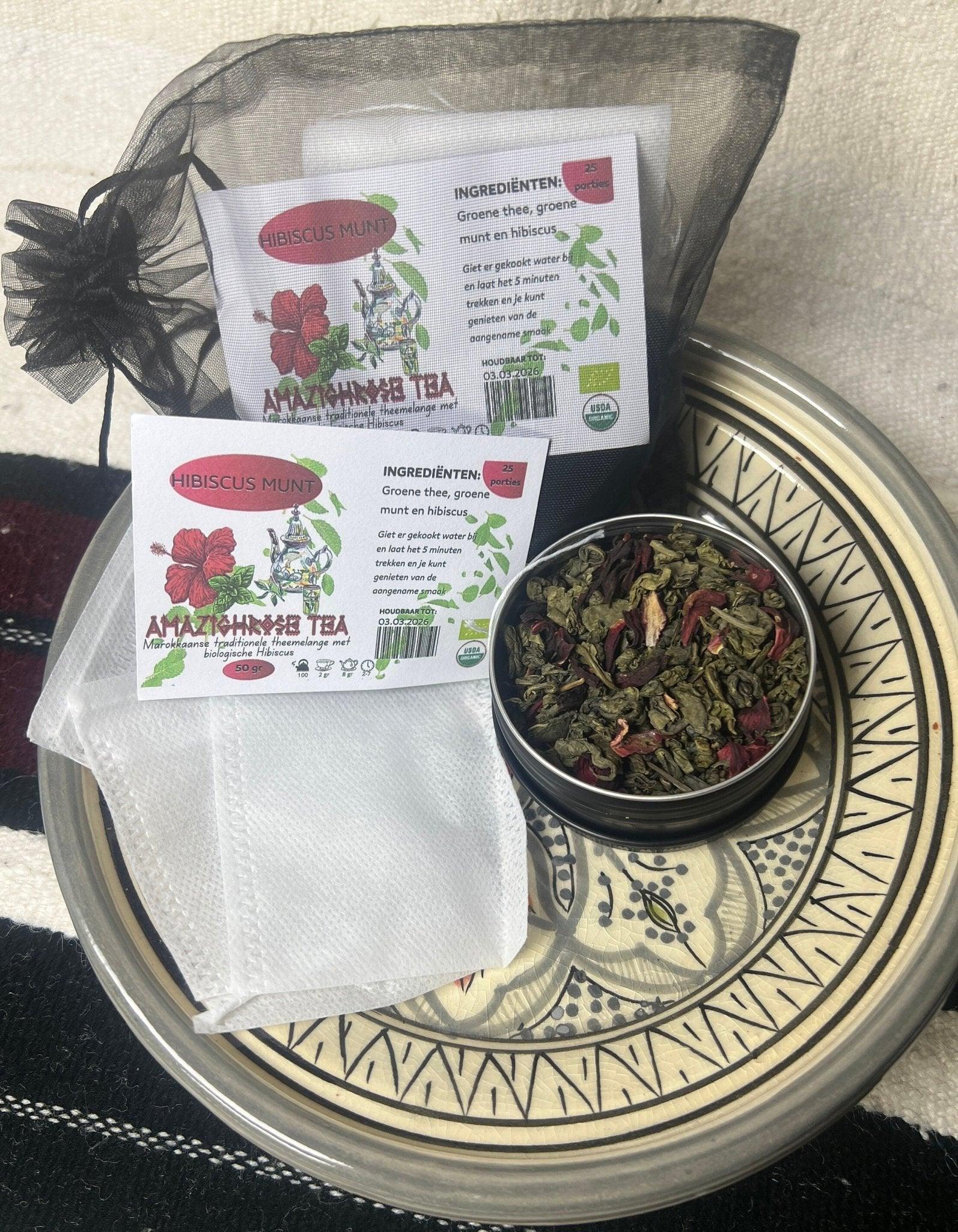 Amazighrose Organic Hibiscus Mint Tea - Amazighrose