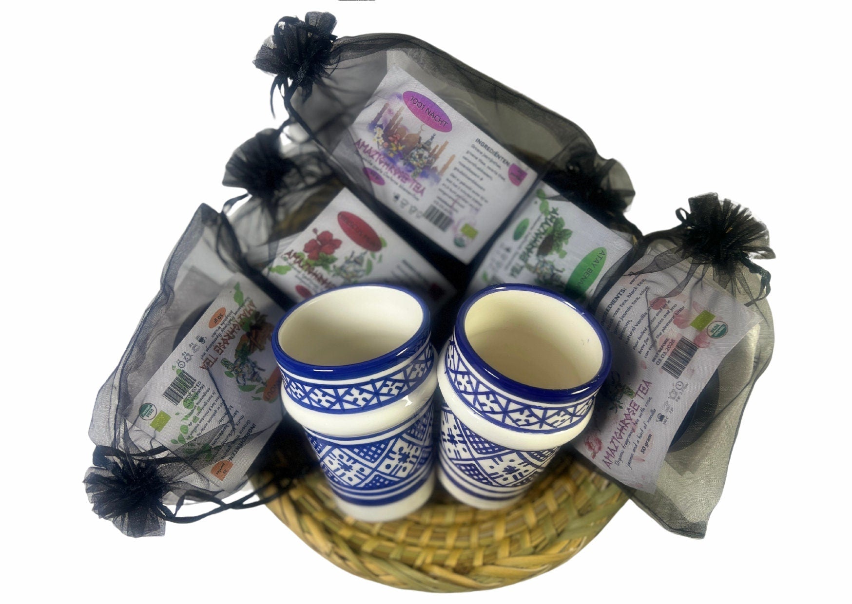 Amazighrose Tea Gift Basket - Tea Lover's Delight & Tea Lover’s Delight Deluxe - Amazighrose