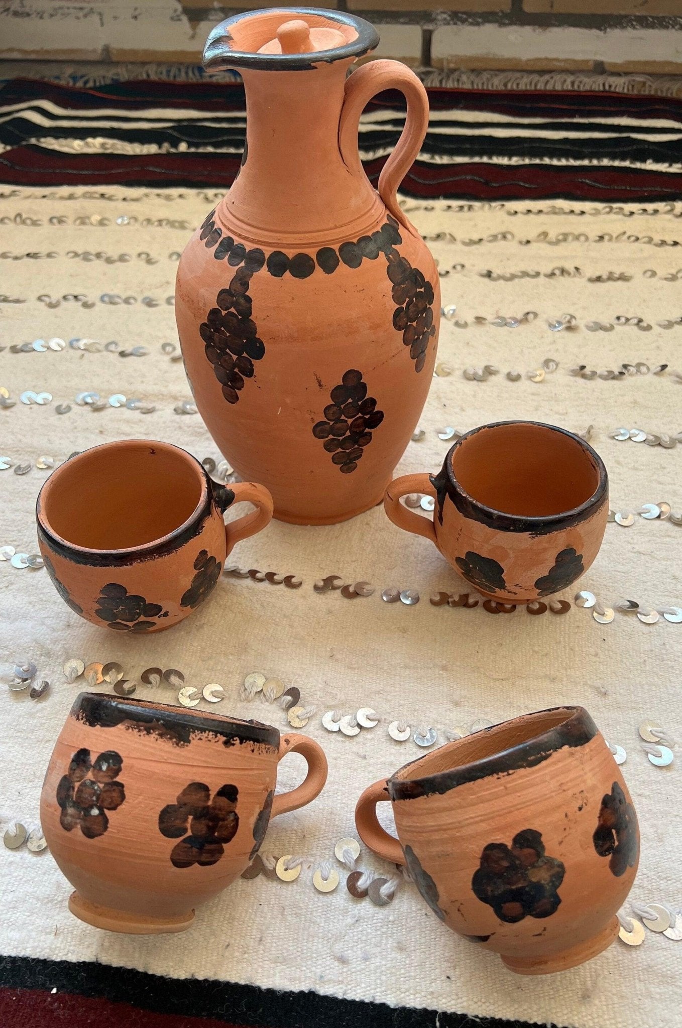 Berber Clay Carafe Set - Amazighrose