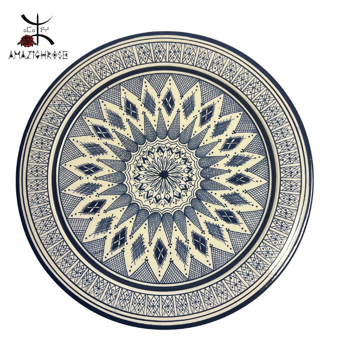 Ceramic Plate, Serving Plate, Wall Decor, Wall Hanging Plate 41cm *41cm*13cm, - Amazighrose