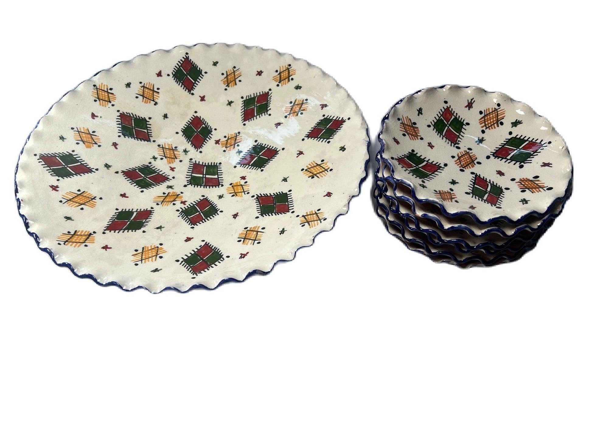 Amazighrose Hand-Painted Berber Plate set - Amazighrose