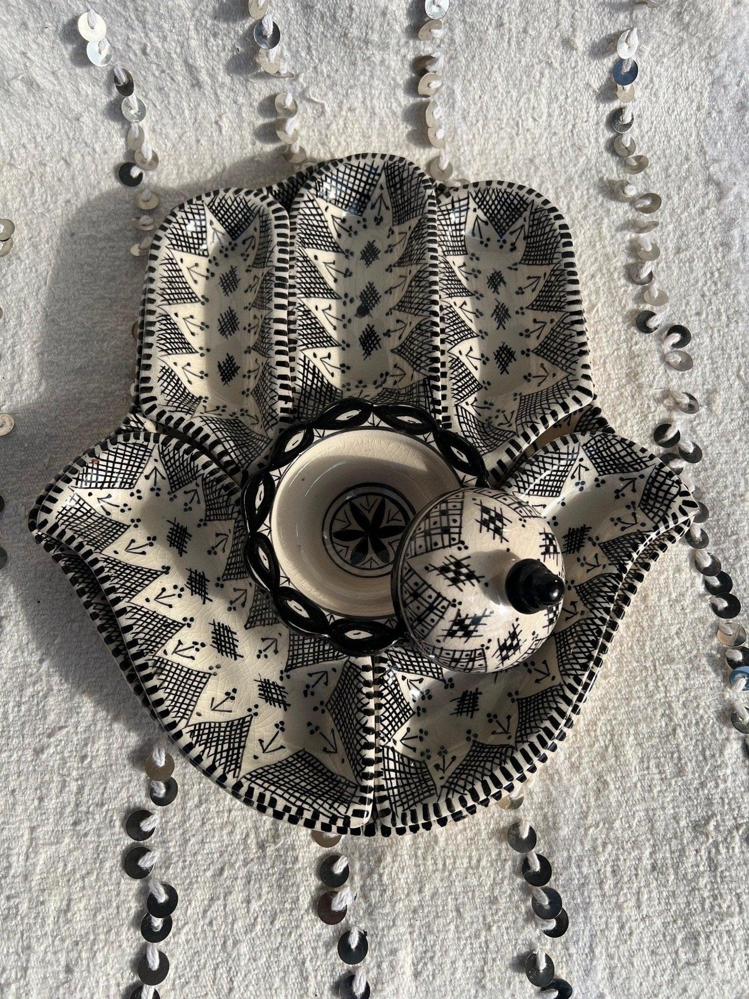 Amazighrose Khmissa Tapas-Set: Black Fessi-Style - Amazighrose