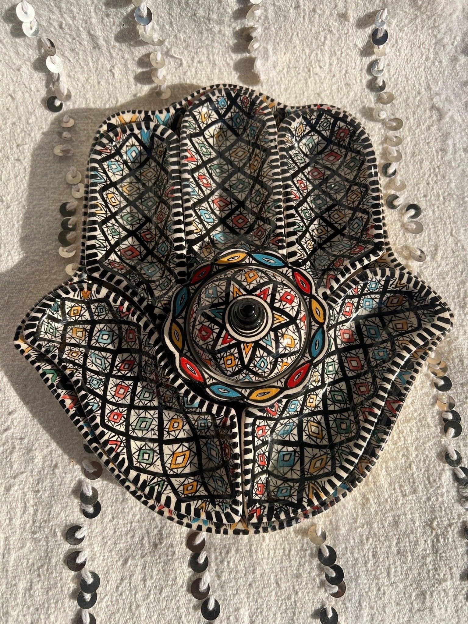 Amazighrose Khmissa Tapas Set: Black multicolor Asfi-style - Amazighrose