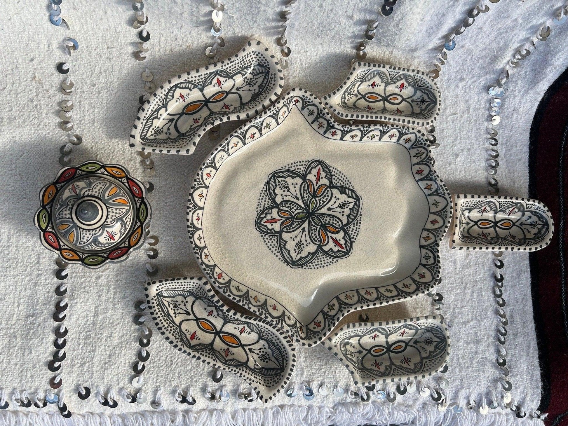 Amazighrose Khmissa Tapas-Set: Gray Henna-Style - Amazighrose