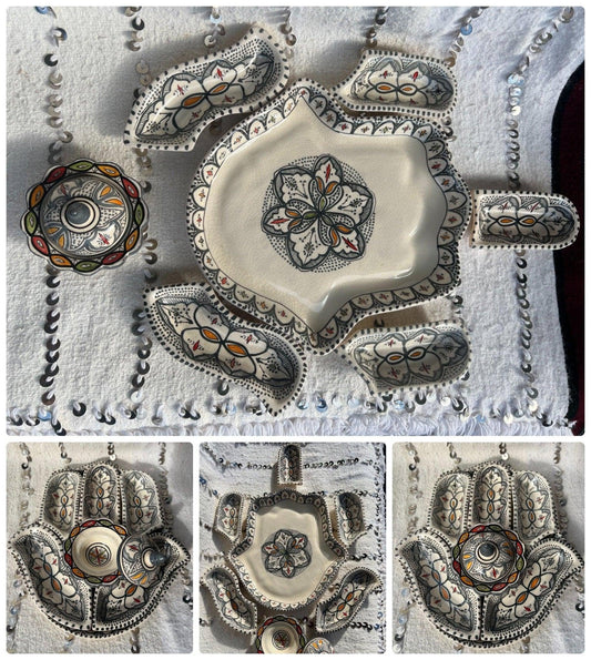 Amazighrose Khmissa Tapas-Set: Gray Henna-Style - Amazighrose