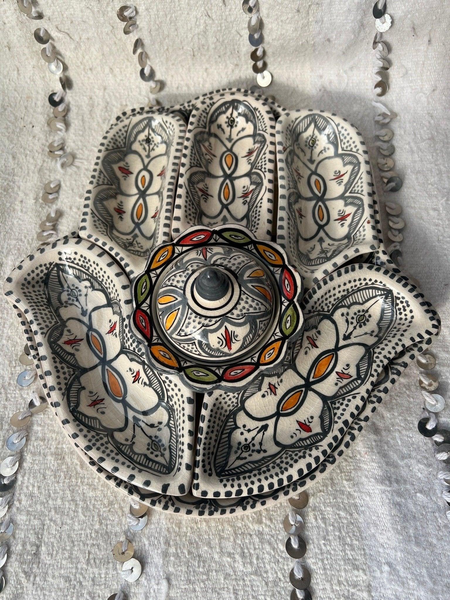 Amazighrose Khmissa Tapas-Set: Gray Henna-Style - Amazighrose