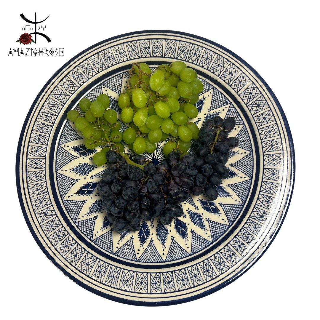 Moroccan Handmade Ceramic Plate 41cm *41cm*13cm with Bowl 25cm *25cm - Amazighrose