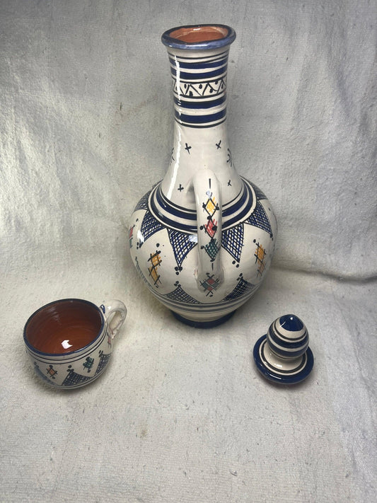 Carafe set with matching mug handmade carafe set
