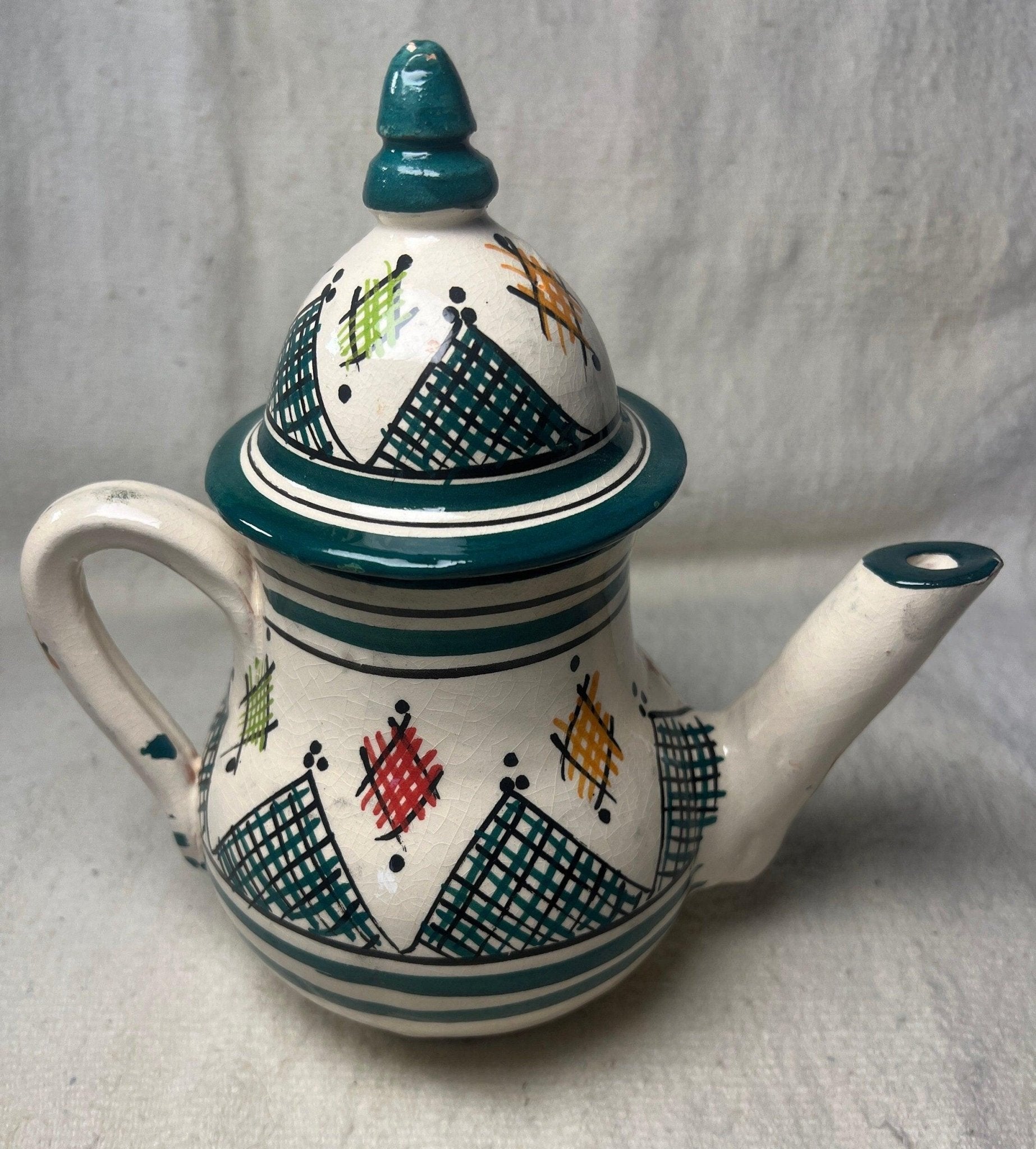 painted ceramic teapot set complete - Amazighrose