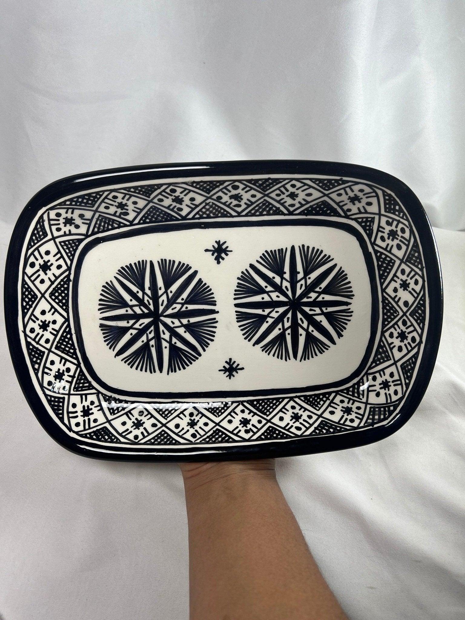 Amazighrose Serving set Fes-style dark blue 4pcs - Amazighrose