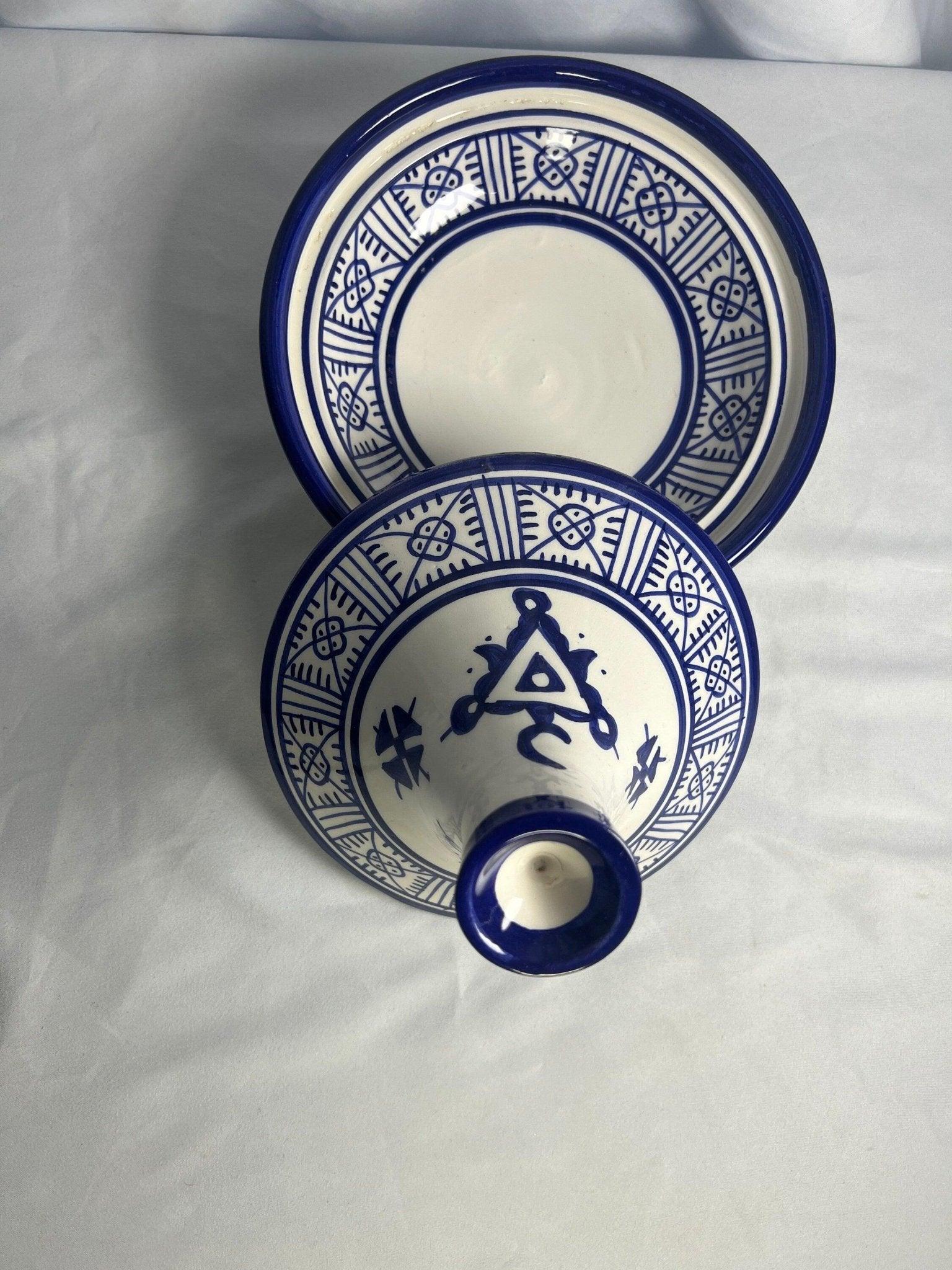 Amazighrose Serving set Fes-style dark blue 4pcs - Amazighrose
