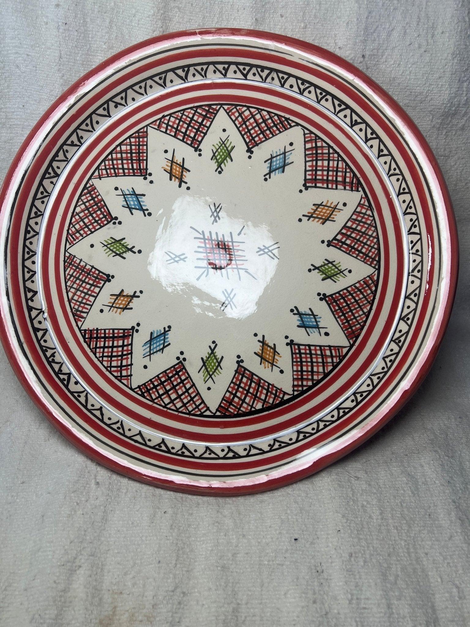 Tea-set with Carafe Red Fes-style - Amazighrose