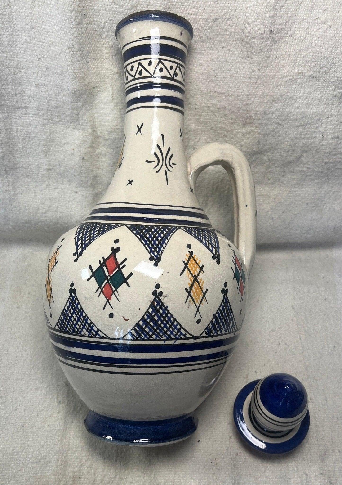 Tea-set with Carafe Dark blue Fes-style - Amazighrose