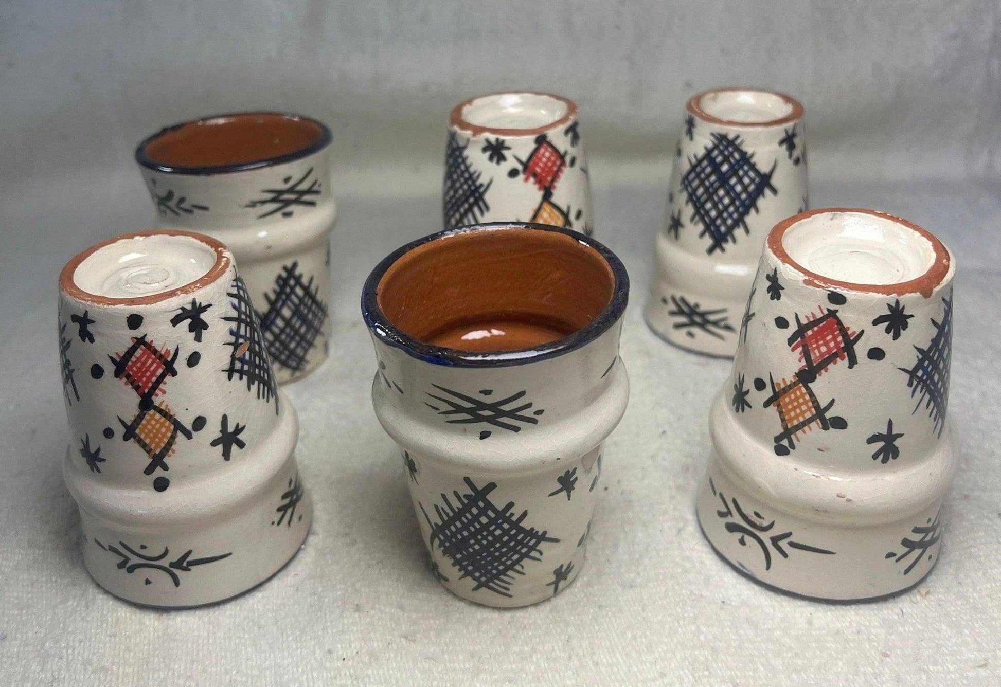 Tea-set with Carafe Dark blue Fes-style - Amazighrose
