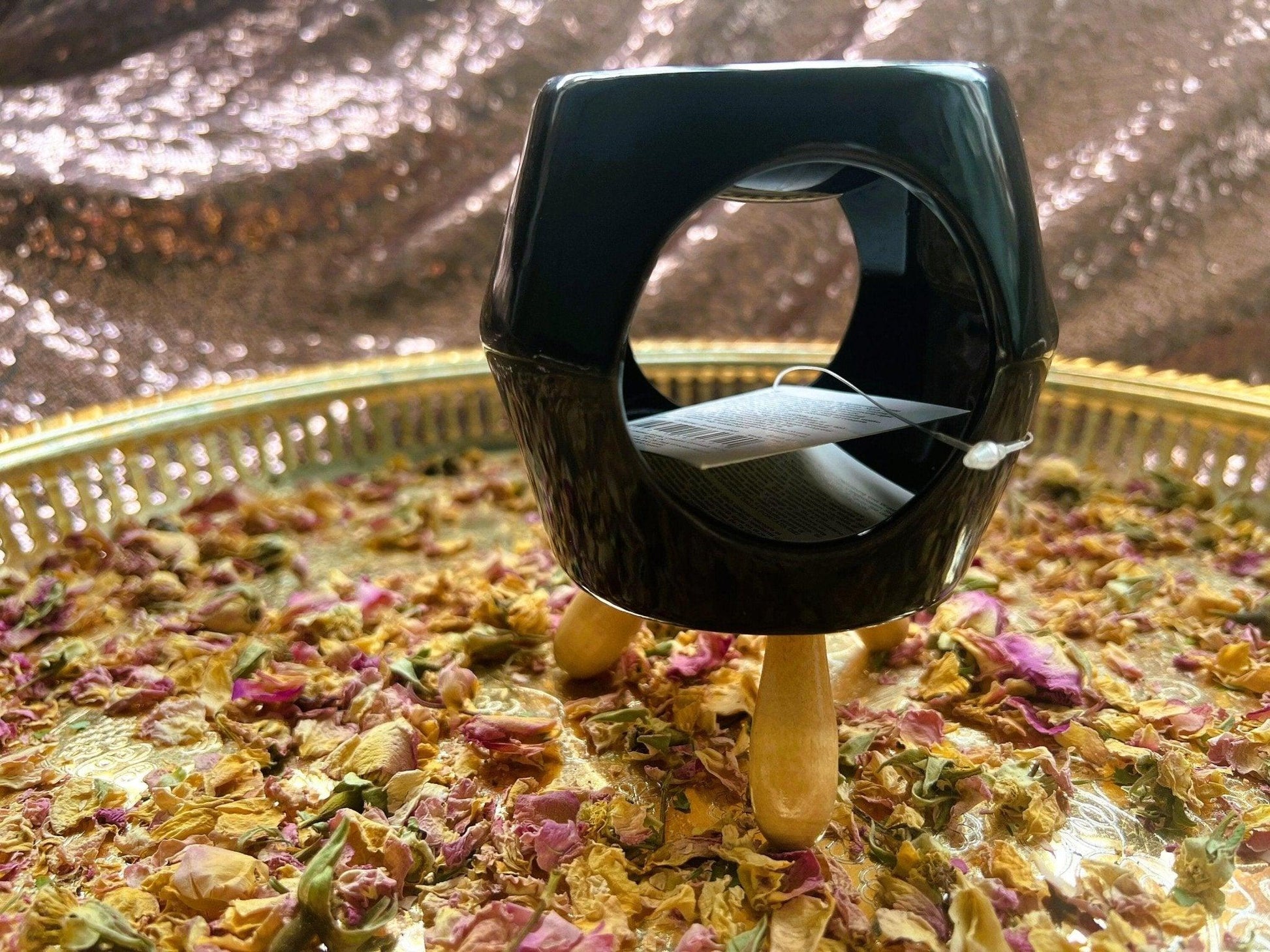 Wooden Base Wax Burner - Amazighrose